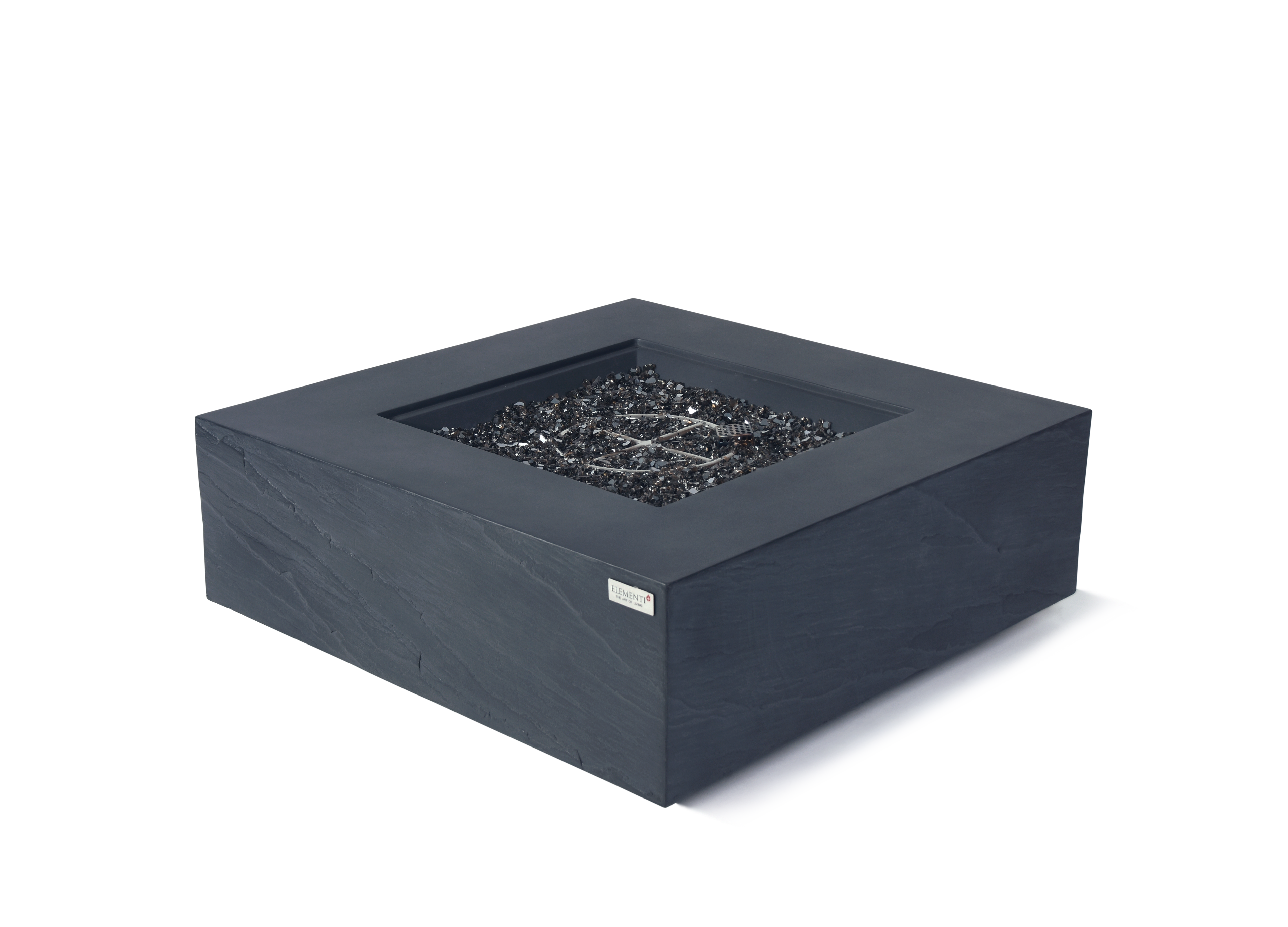 Elementi Plus - Roraima Fire Table - Slate Black Square - Liquid Propane