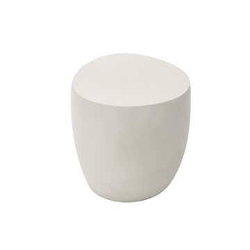 Elementi Home - Ikaria Cobble Side Table - Cream White