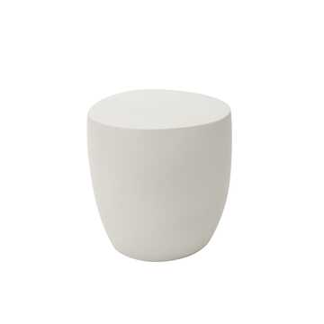 Elementi Home - Ikaria Cobble Side Table - Cream White