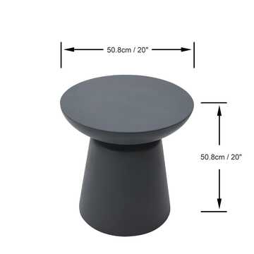 Elementi Home - Kylix Side Table - Slate Black