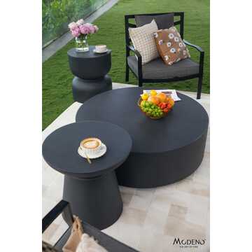 Elementi Home - Kylix Side Table - Slate Black