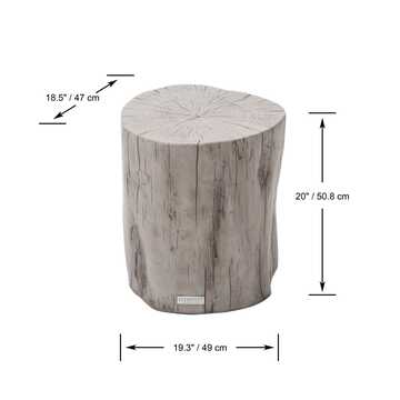 Daintree Concrete Side Table - Drift Wood