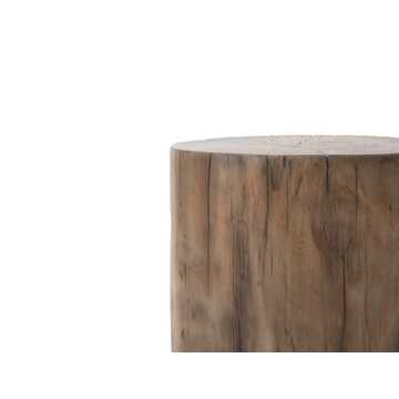 Daintree Concrete Side Table - Red Wood