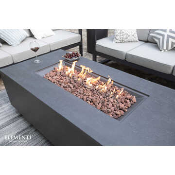 Andes Fire Table - Dark Gray - Liquid Propane