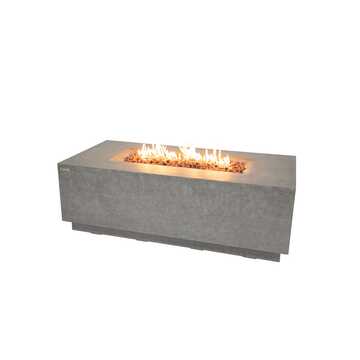 Andes Fire Table - Light Gray - Liquid Propane