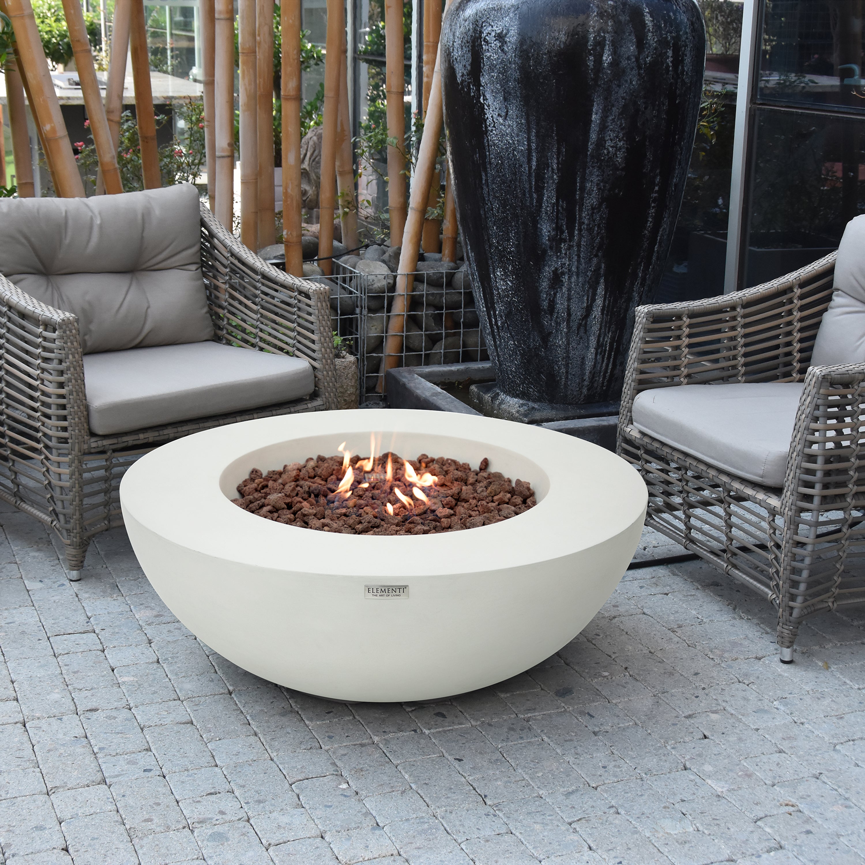 Elementi - Bol lunaire - Blanc crème - Propane liquide 