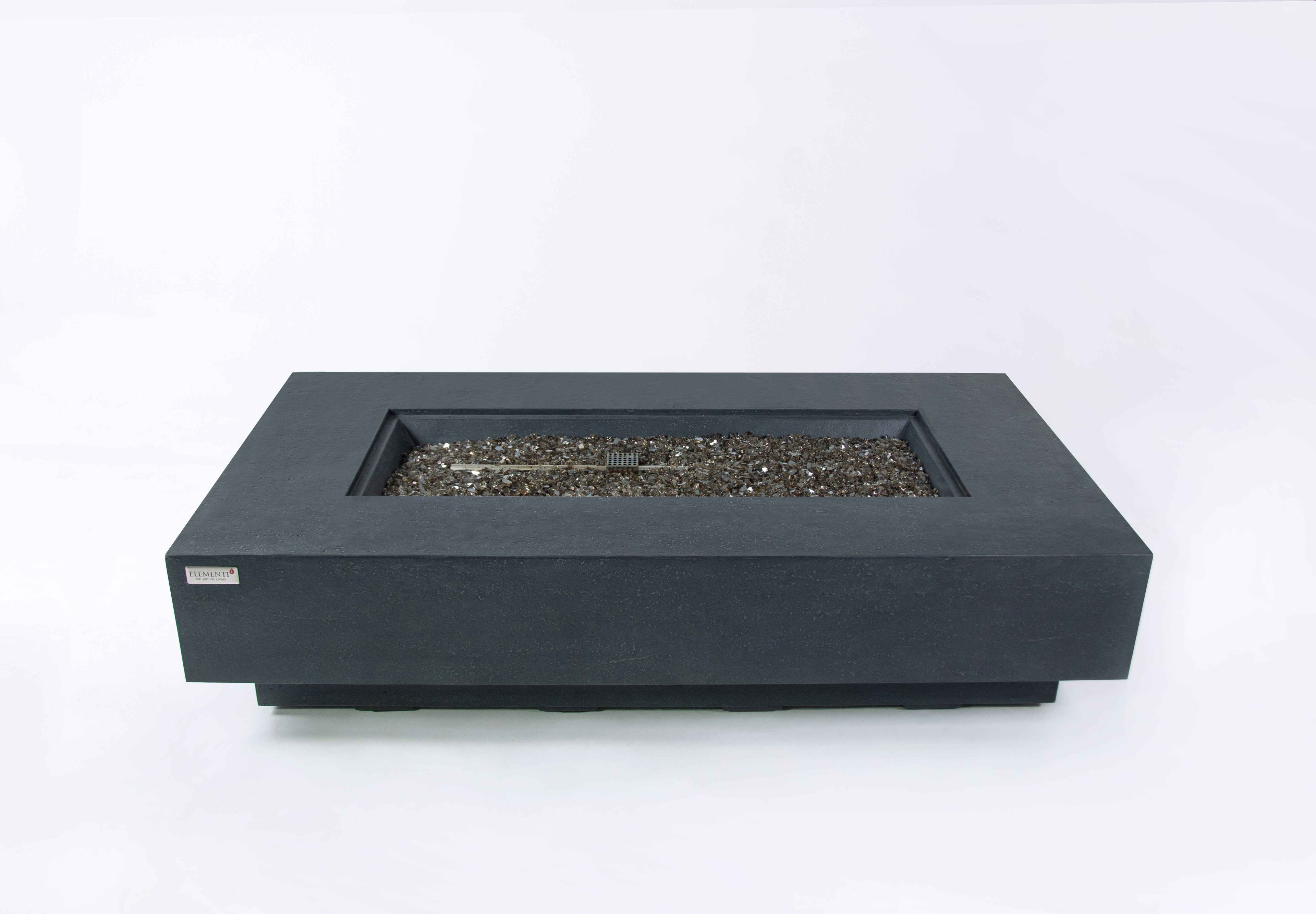 Elementi Plus - Positano Fire Table - Dark Gray - Rectangle - Liquid Propane