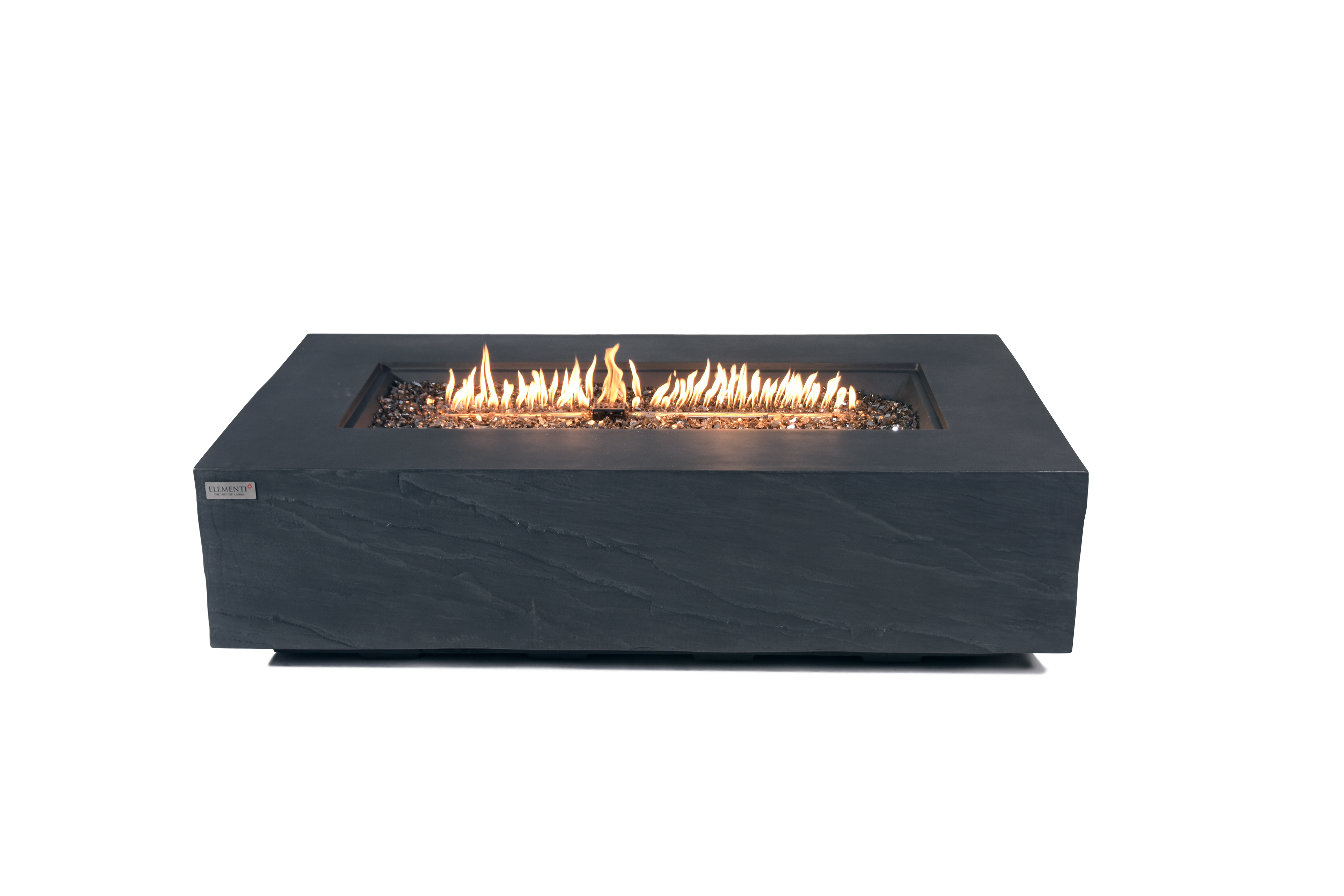 Elementi Plus - Cape Town Fire Table - Slate Black Rectangle - Liquid Propane