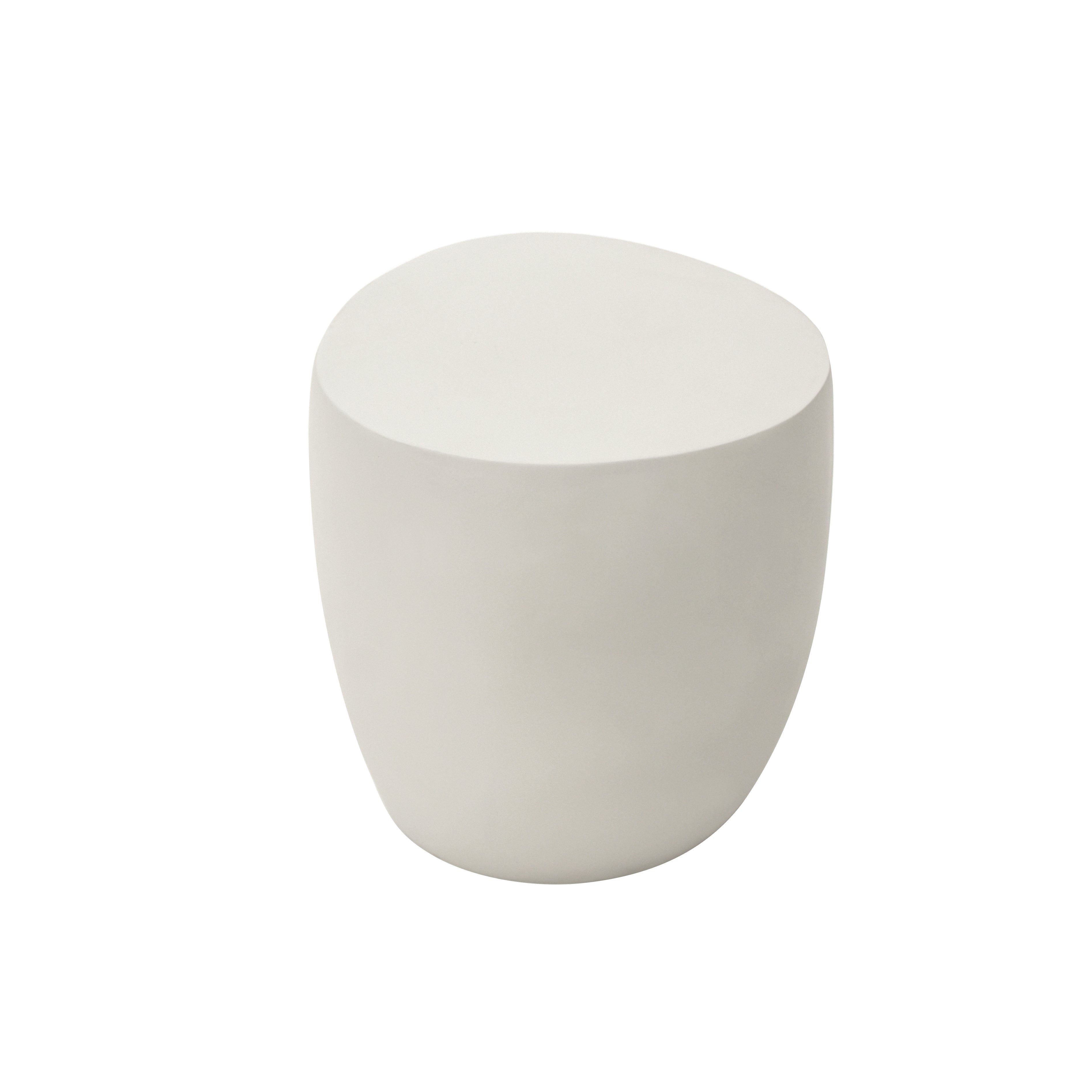 Elementi Home - Ikaria Cobble Side Table - Cream White
