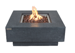 Elementi - Manhattan Fire Table - Dark Gray - Liquid Propane
