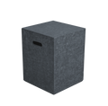 Elementi - Square Tank Cover - Textured Finish - Dark Gray - Elementi Fires