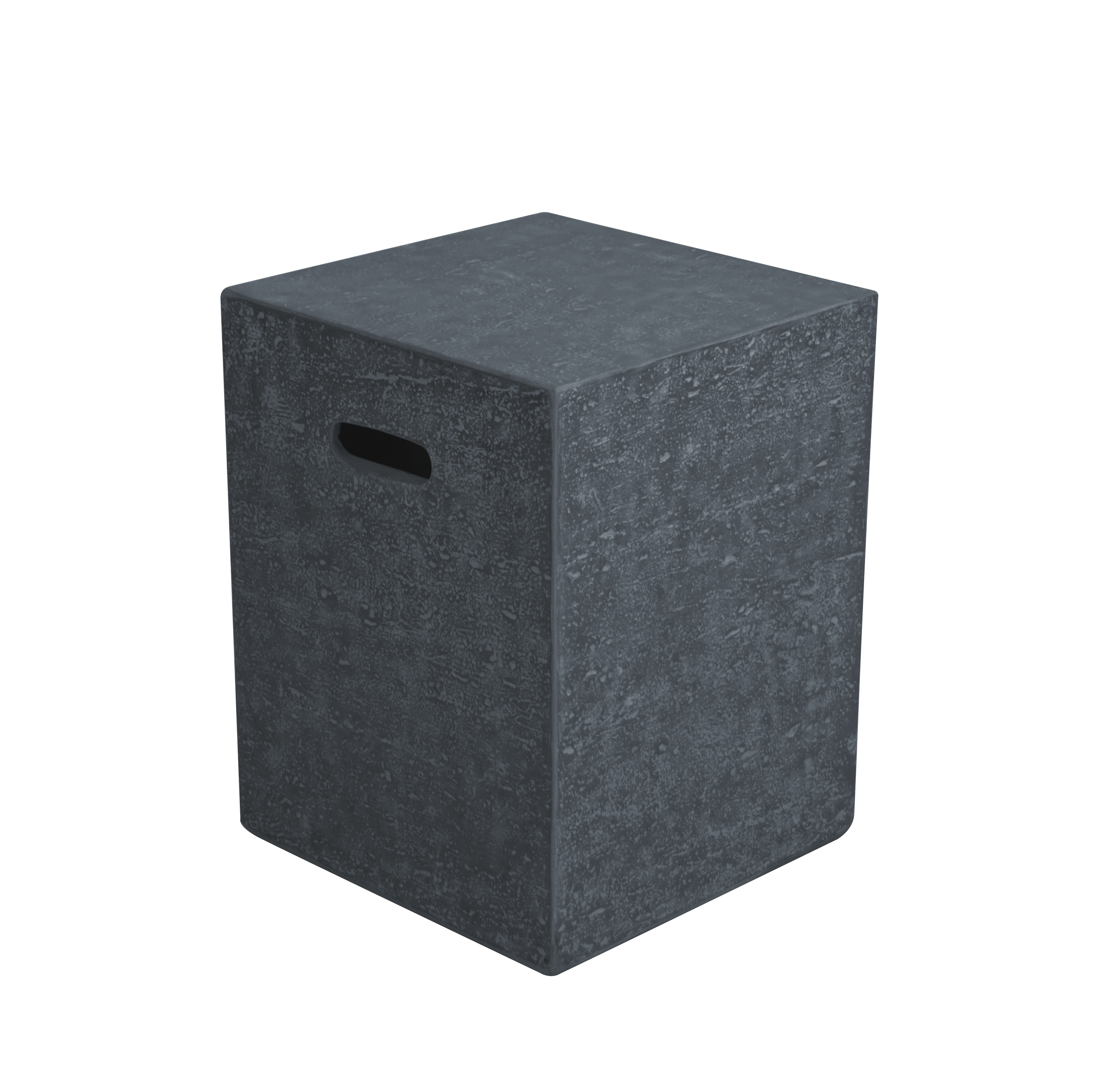 Elementi - Square Tank Cover - Textured Finish - Dark Gray - Elementi Fires