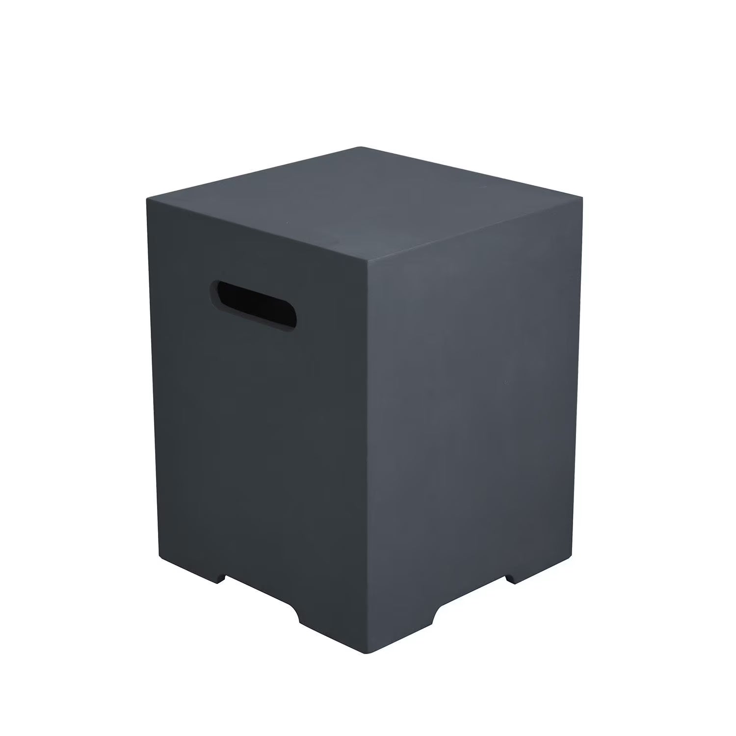 Elementi - Square Tank Cover - Smooth Finish - Dark Gray - Elementi Fires