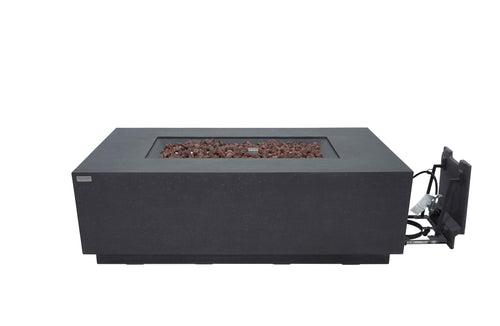 Elementi - Andes Fire Table - Dark Gray - Liquid Propane