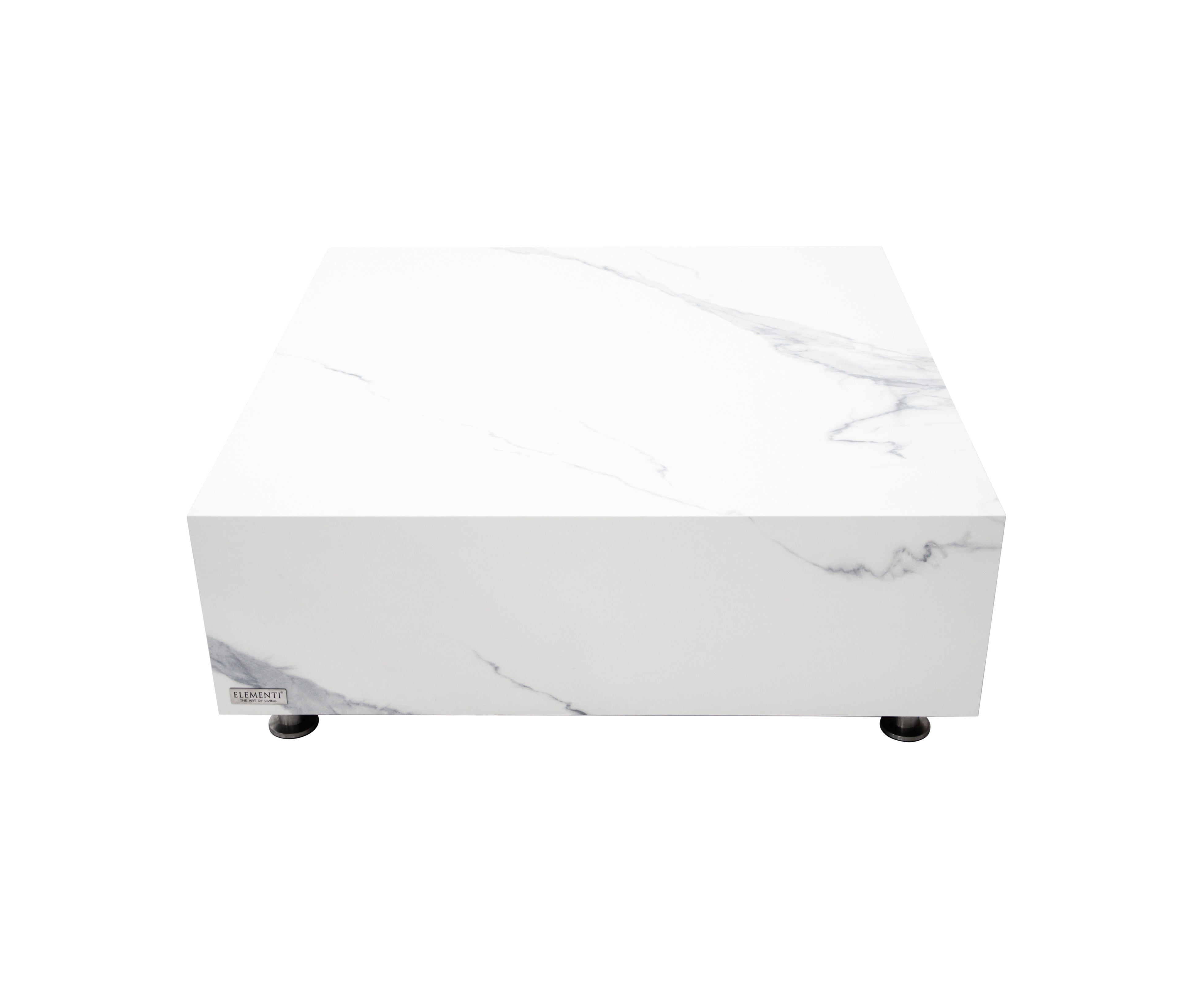 Elementi Home - Bianco Coffee Table -  Medium Square - White
