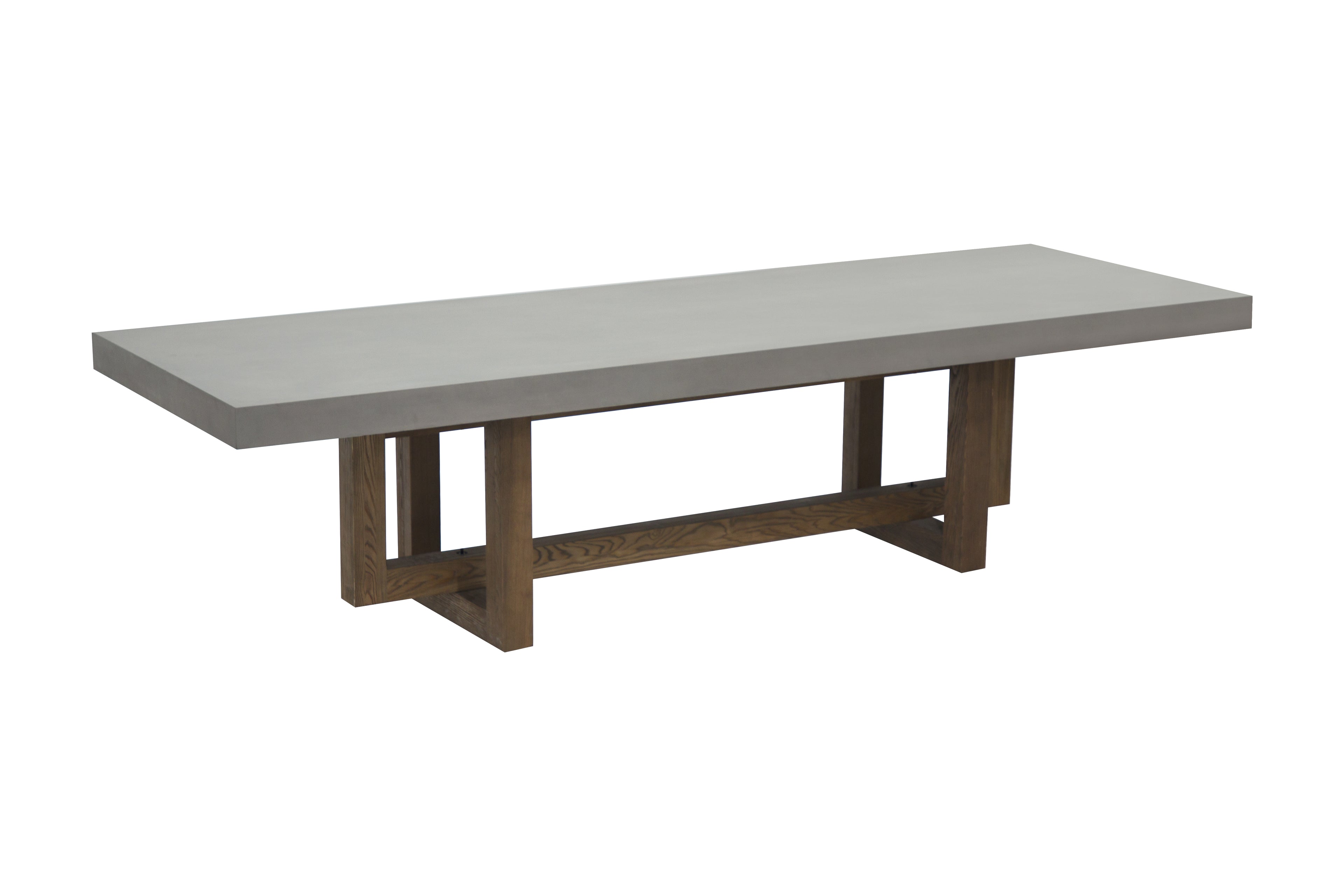 Elementi Home - Malaga Dining Table Rectangle Large - Textured - Ligh Gray