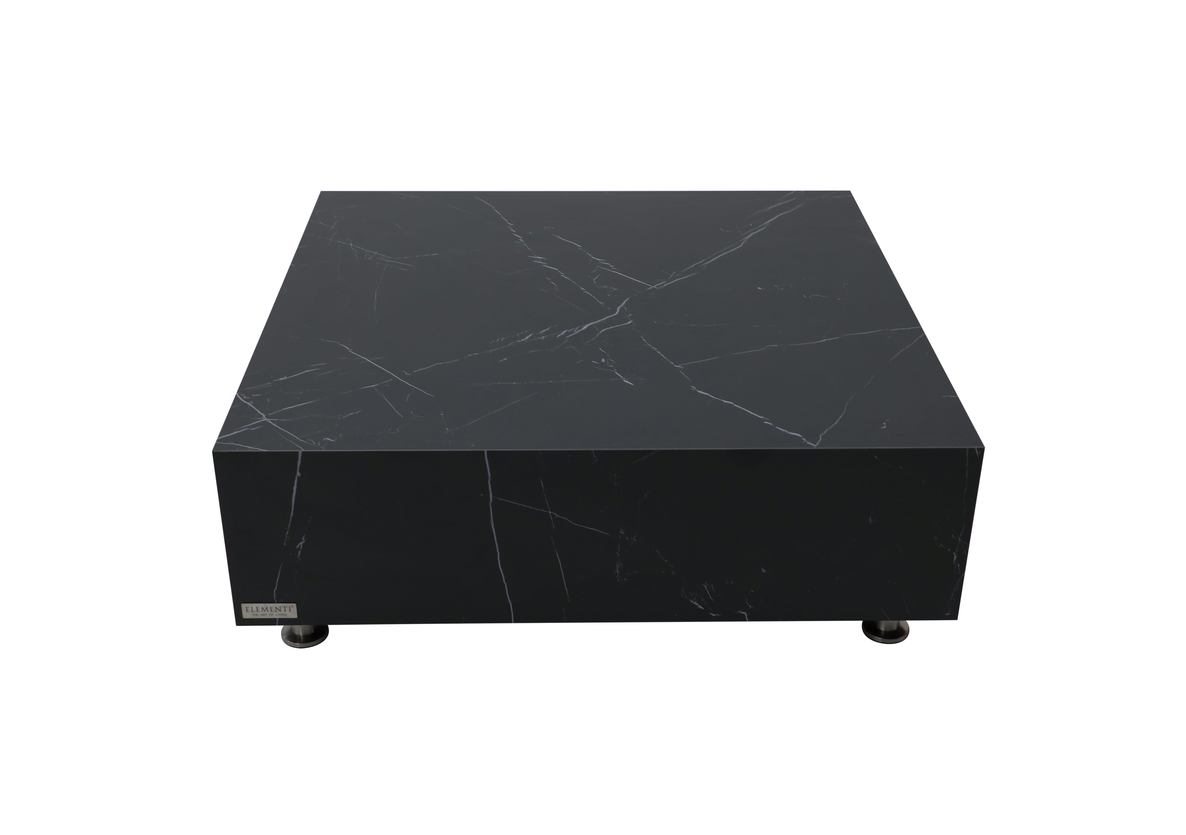 Elementi Home - Sofia Coffee Table - Medium Square - Black