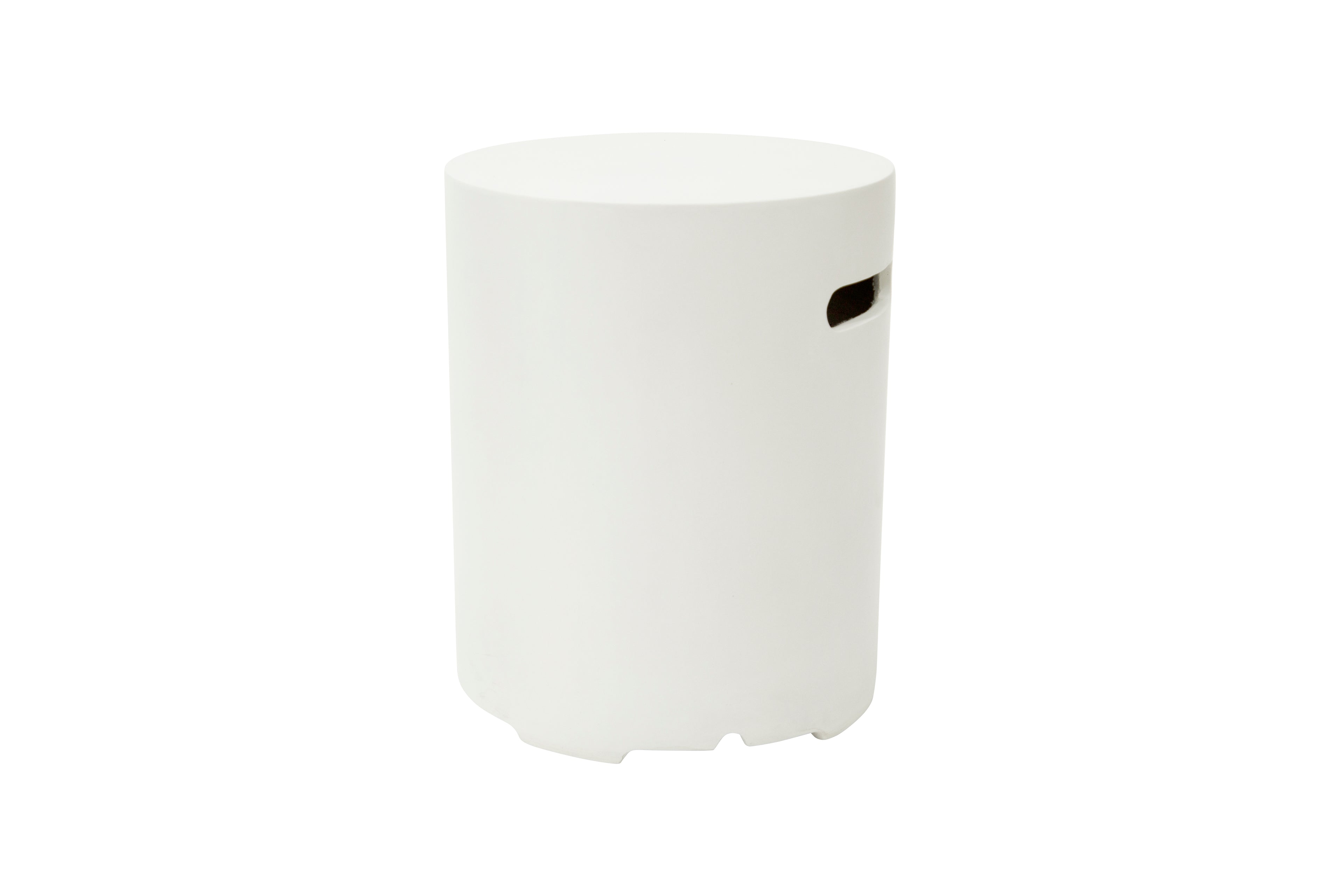 Elementi - Round Tank Cover - Smooth Finish - Cream White - Elementi Fires