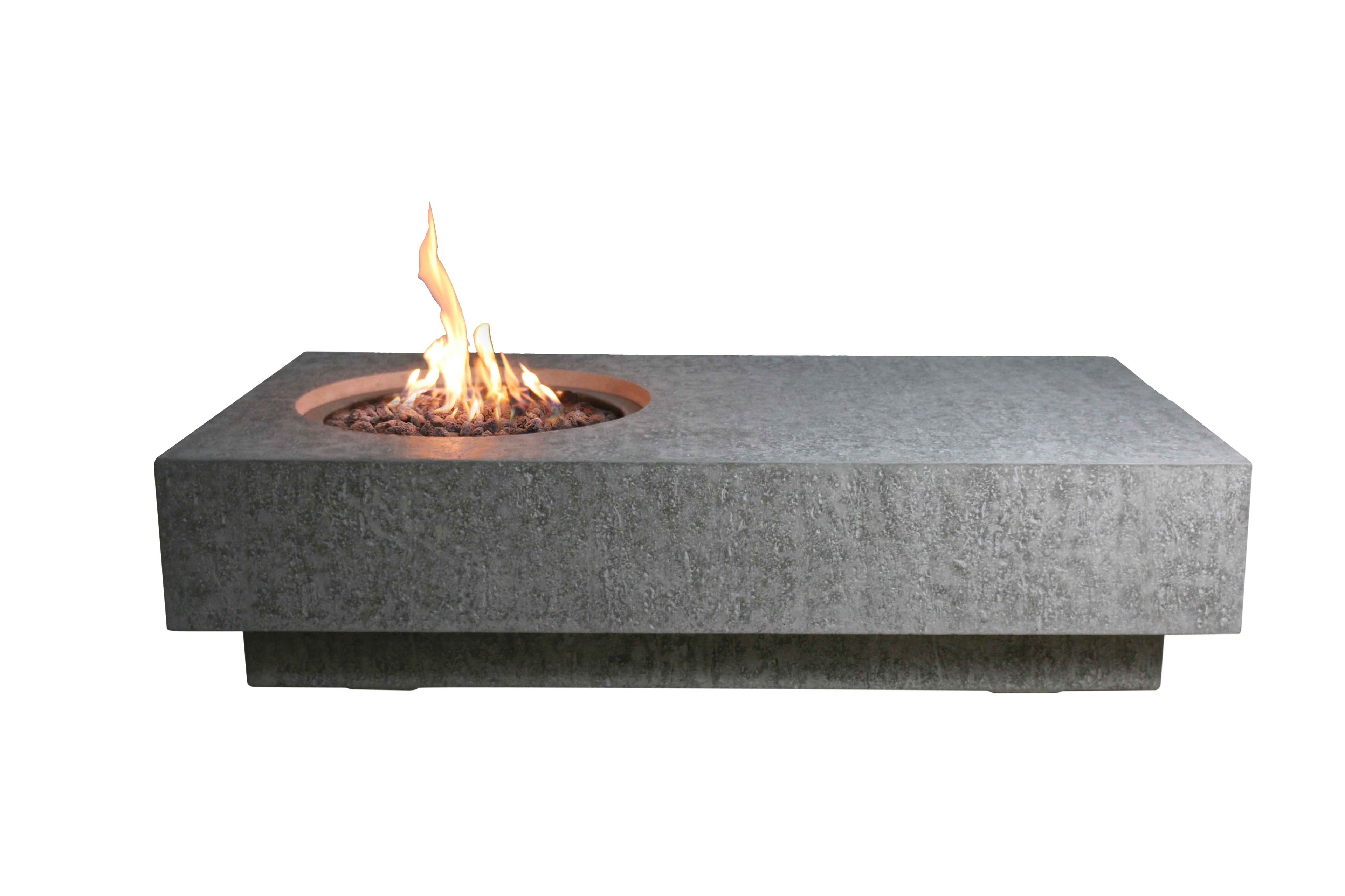 Elementi - Metropolis Fire Table - Light Gray - Liquid Propane