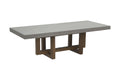 Elementi Home - Malaga Dining Table Rectangle Medium - Textured - Ligh Gray