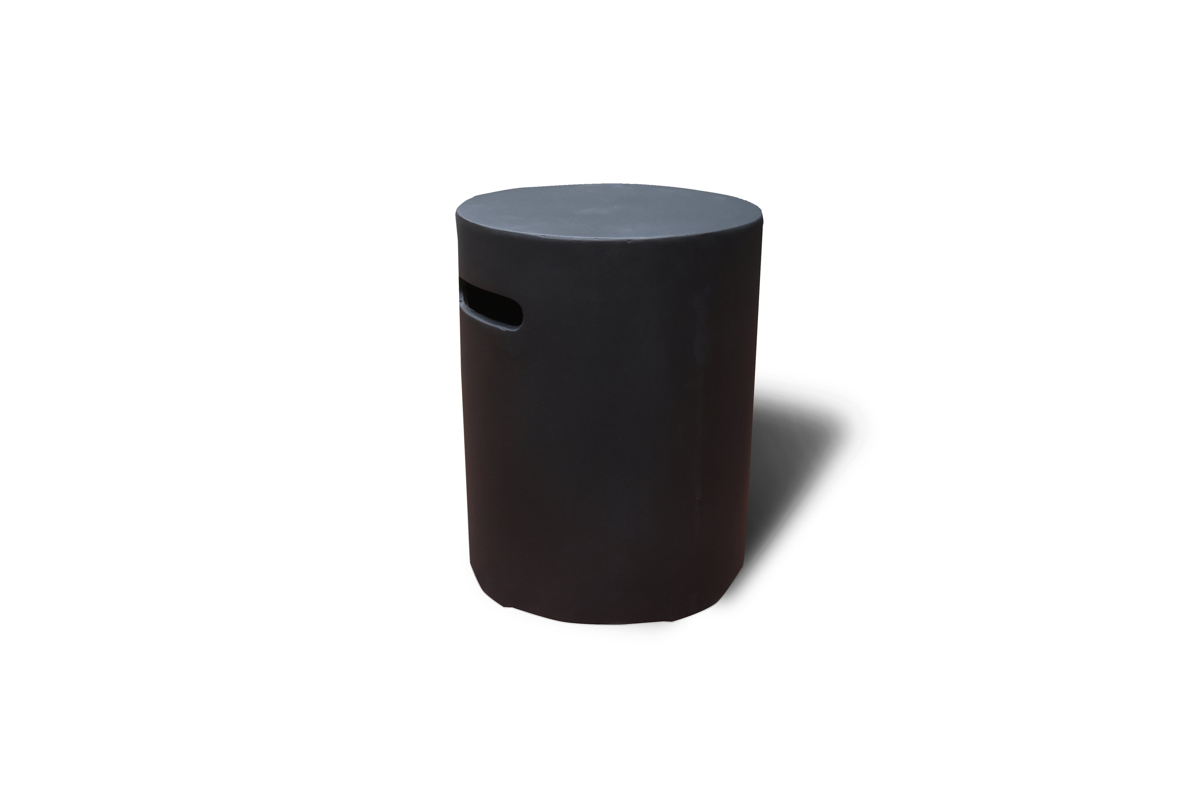 Modeno - Round Tank Cover - Smooth Finish - Black - Elementi Fires