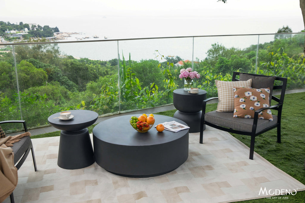 Elementi Home - Rome Concrete Coffee Table Large - Slate Black