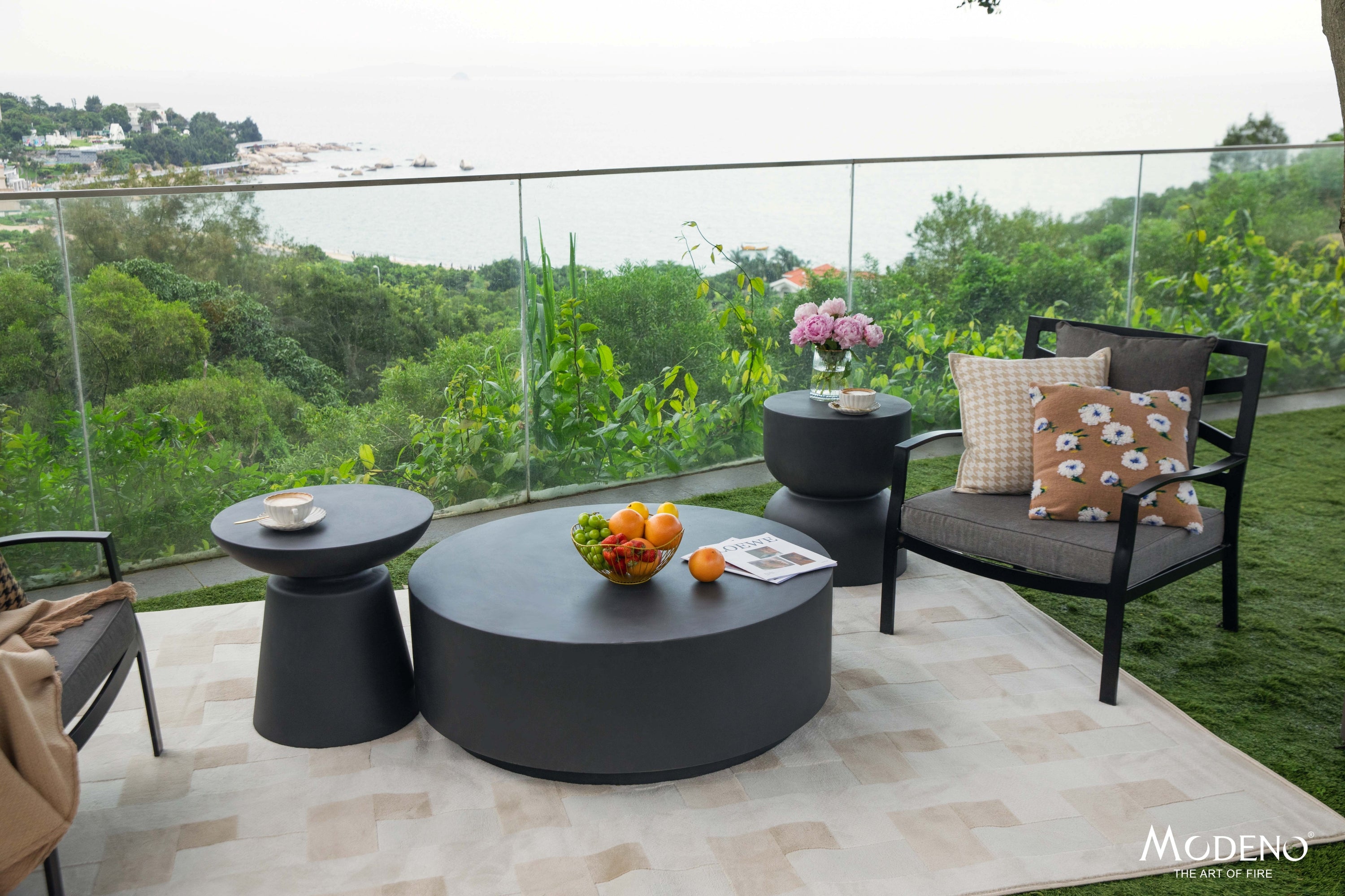 Elementi Home - Rome Concrete Coffee Table Large - Slate Black