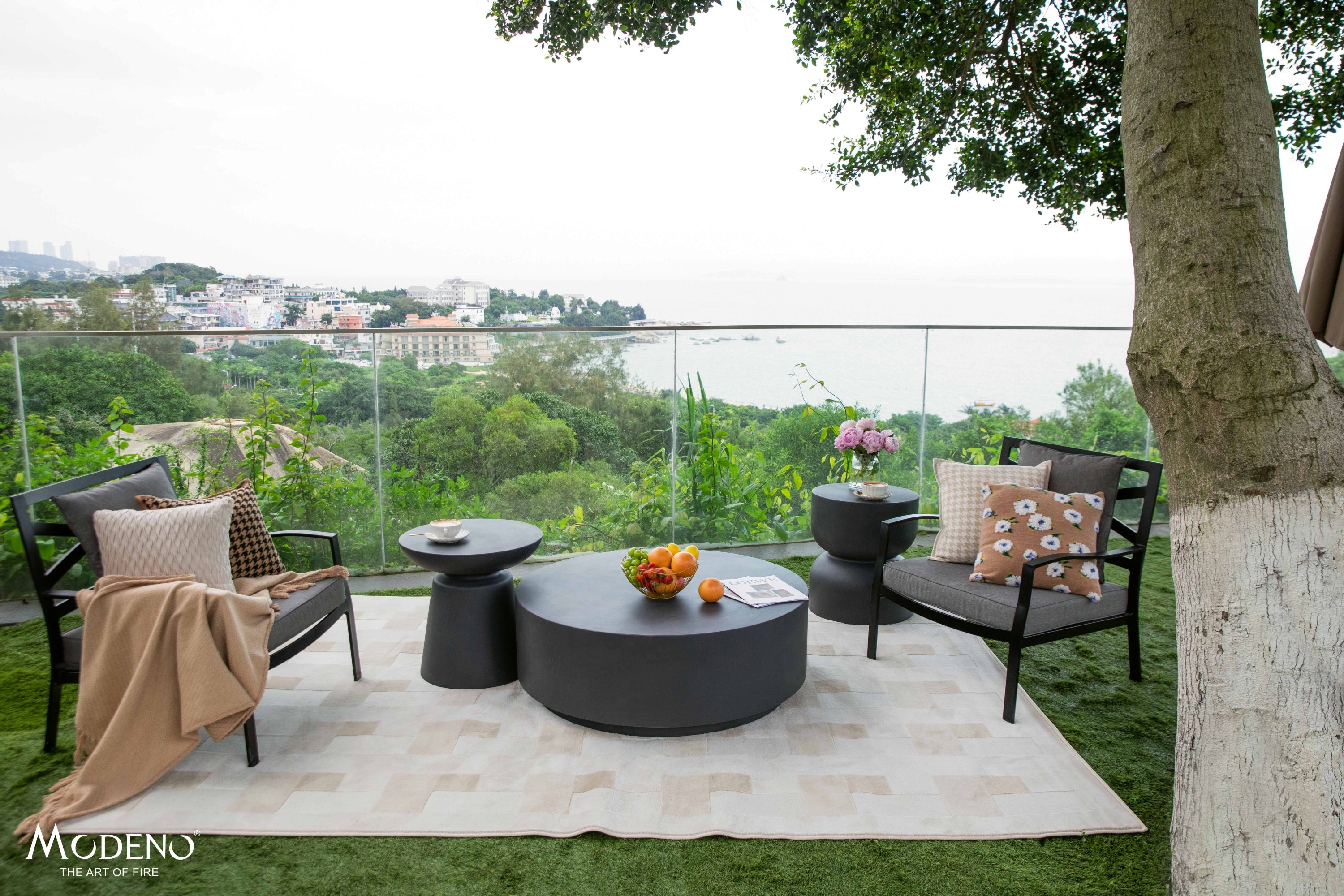 Elementi Home - Rome Concrete Coffee Table Large - Slate Black