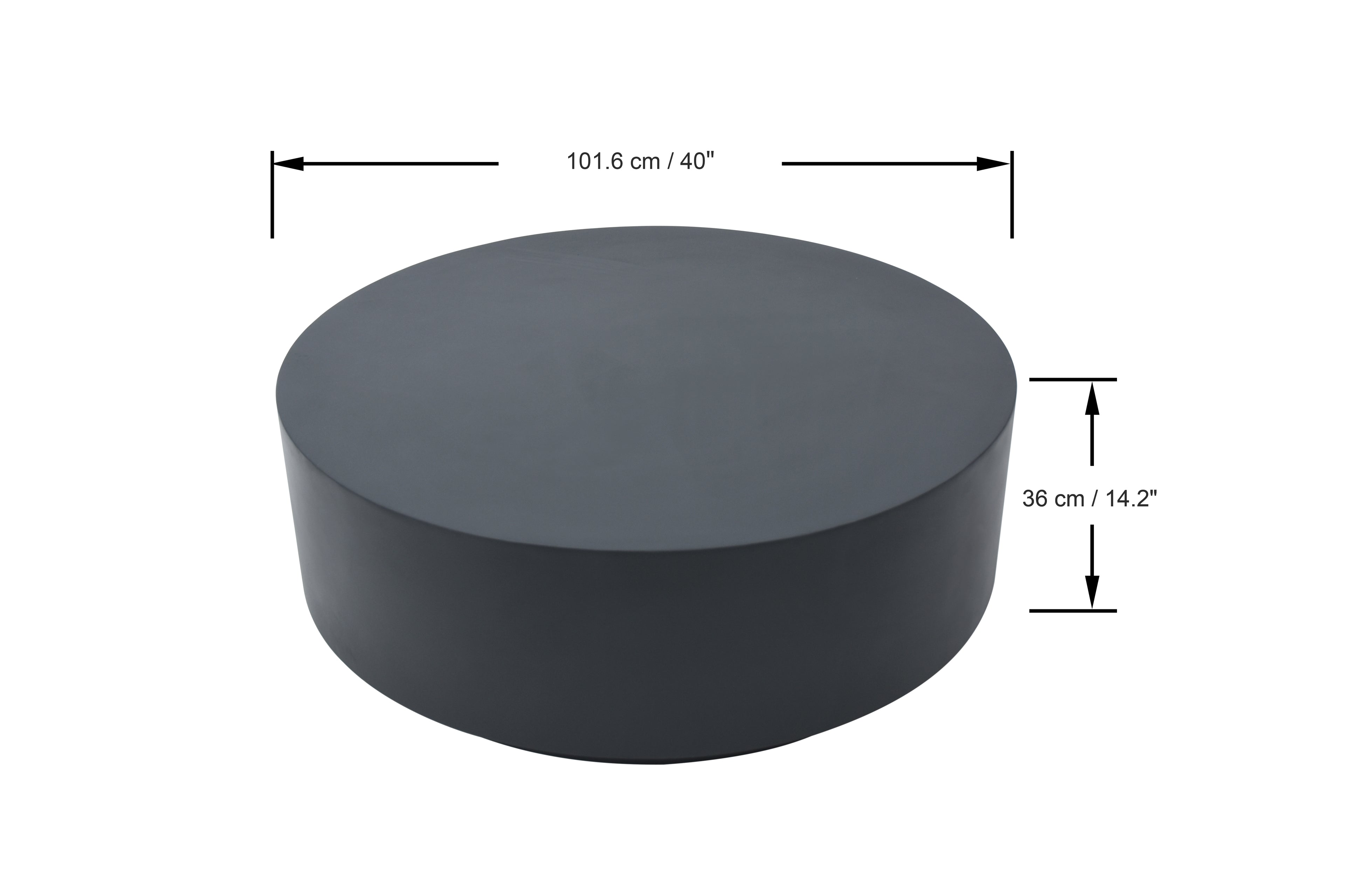 Elementi Home - Rome Concrete Coffee Table Large - Slate Black