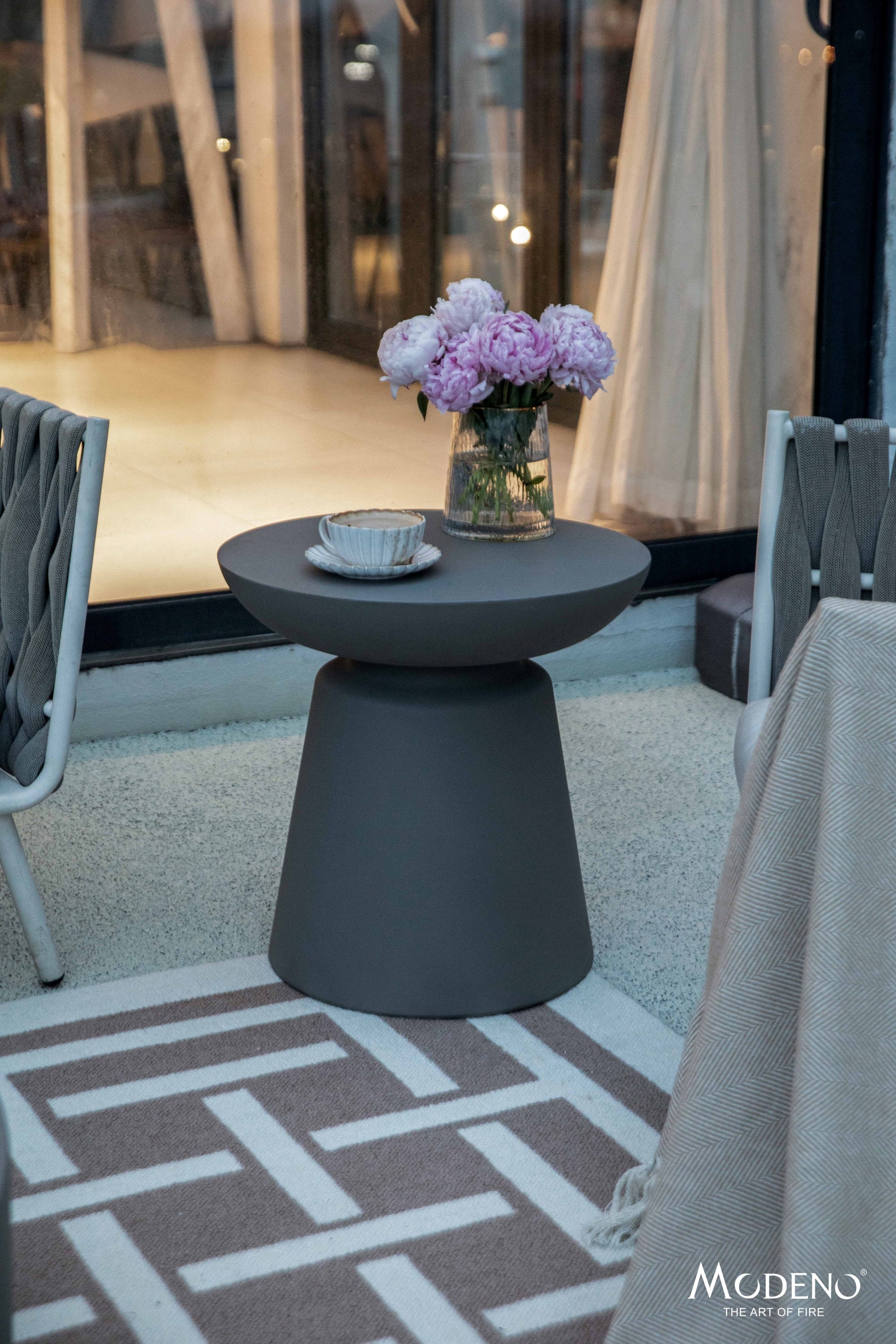 Elementi Home - Kylix Side Table - Slate Black