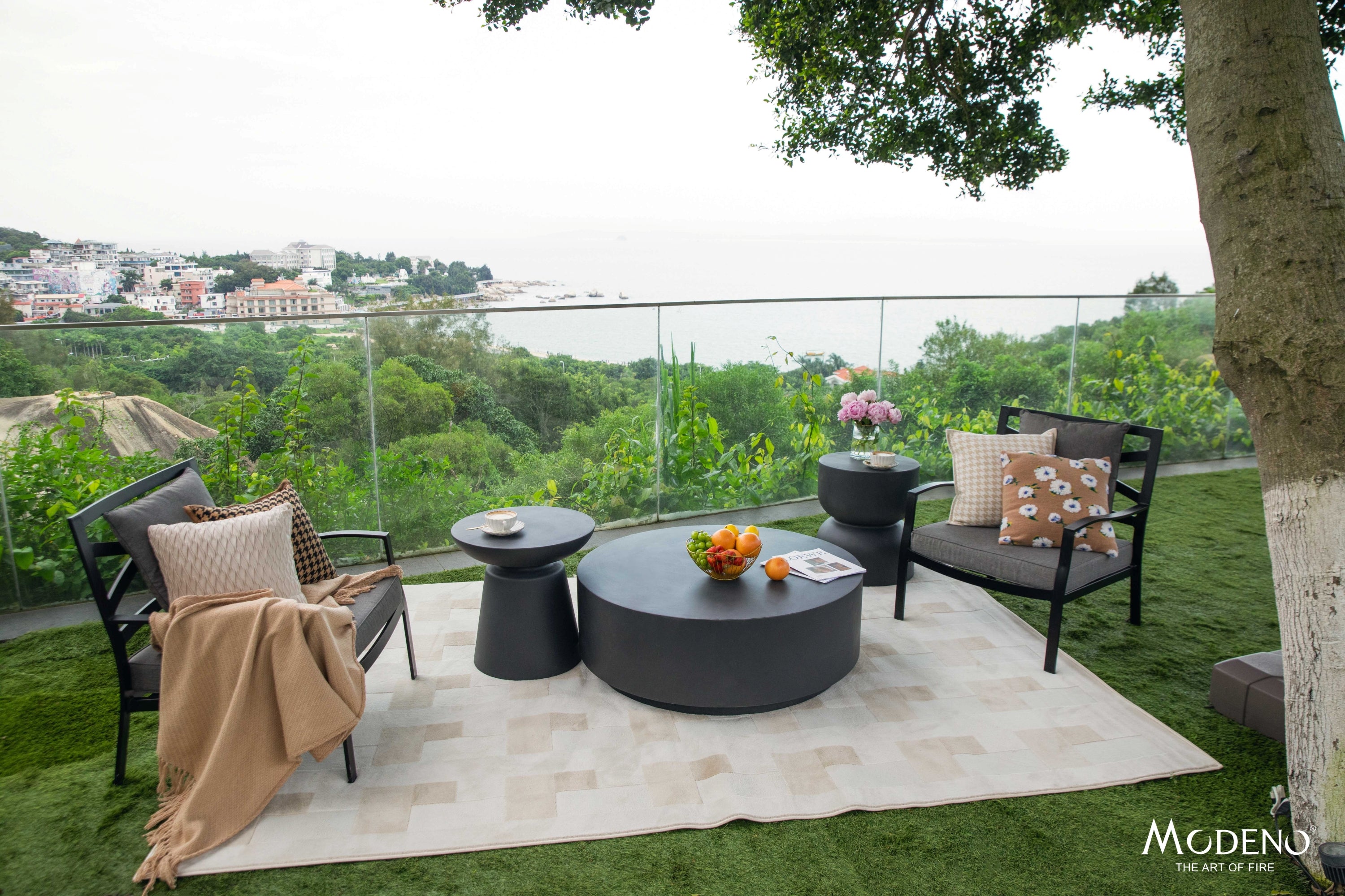 Elementi Home - Kylix Side Table - Slate Black