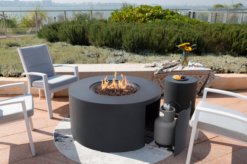 Elementi - Pacaya Fire Table - Dark Gray - Liquid Propane