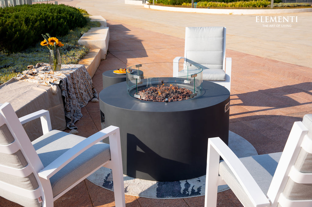 Elementi - Pacaya Fire Table - Dark Gray - Liquid Propane
