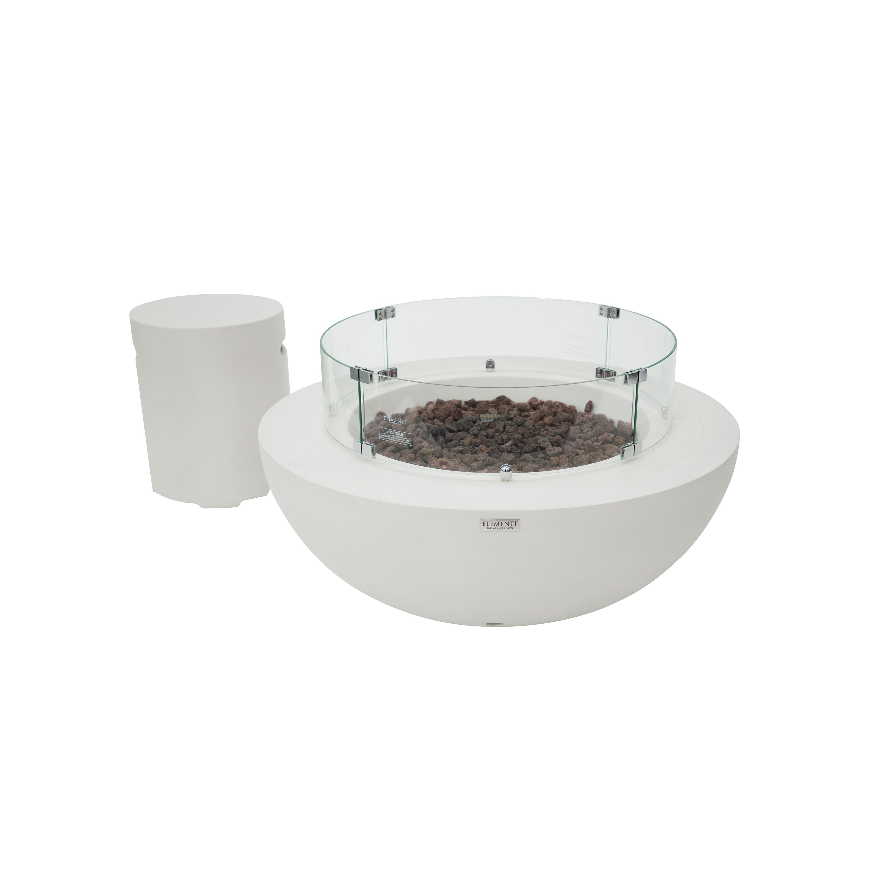 Elementi - Bol lunaire - Blanc crème - Propane liquide 