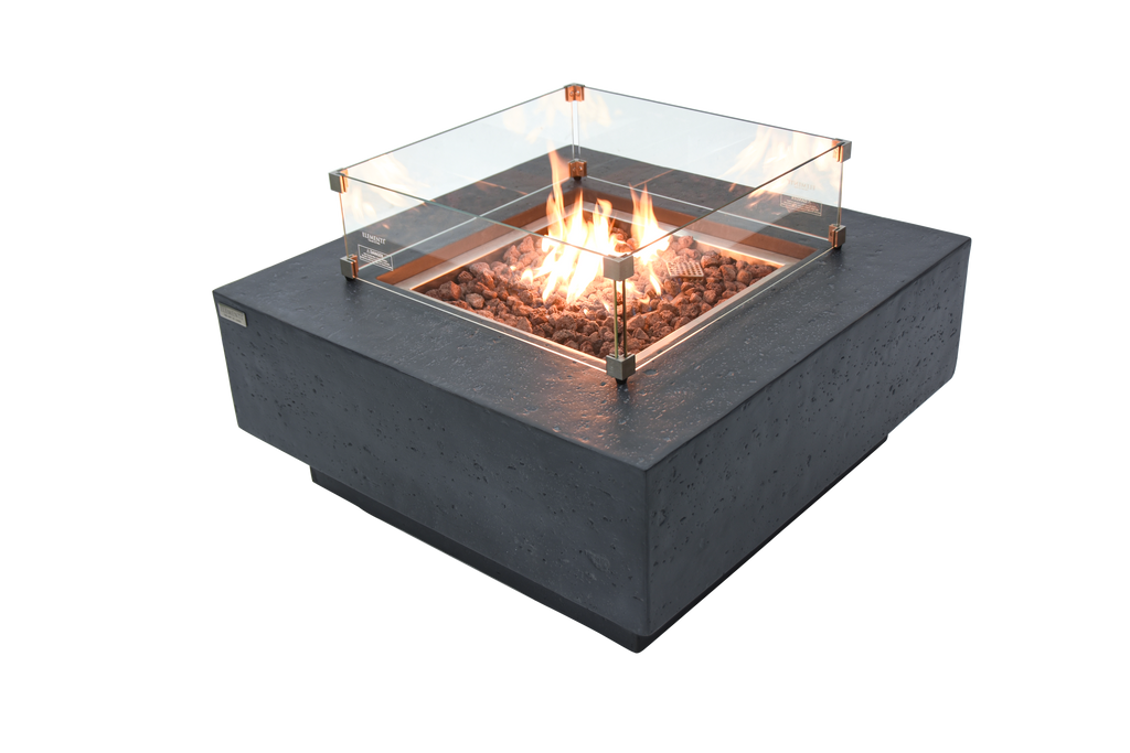 Elementi - Manhattan Fire Table - Dark Gray - Liquid Propane