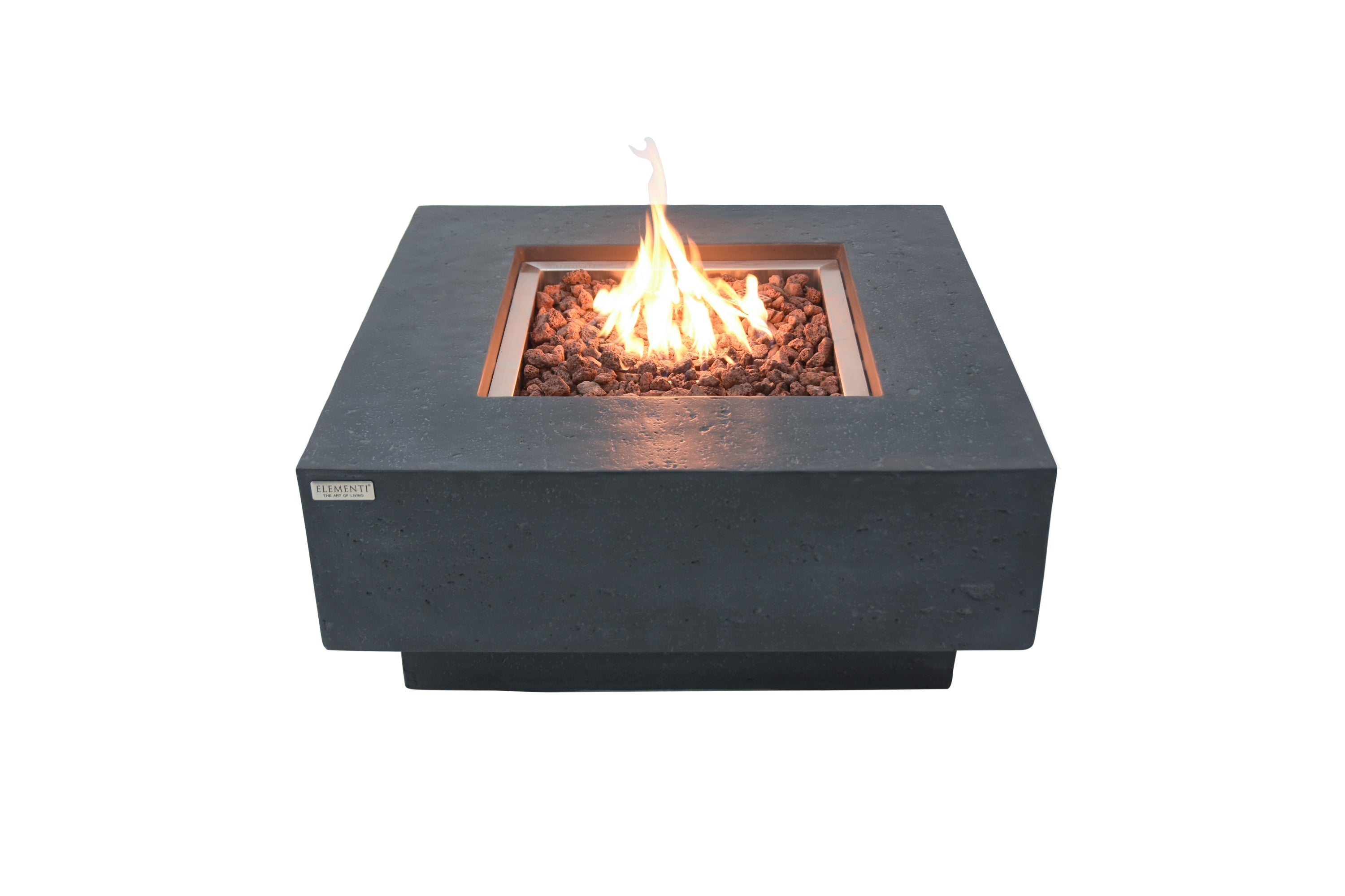 Elementi - Manhattan Fire Table - Dark Gray - Natural Gas