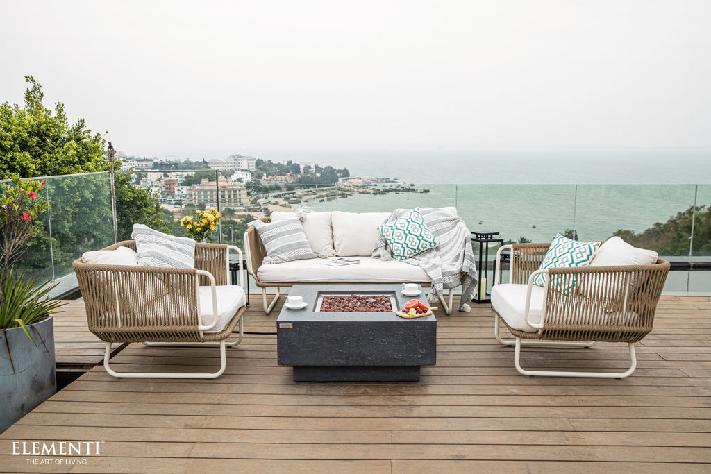 Elementi - Manhattan Fire Table - Dark Gray - Liquid Propane