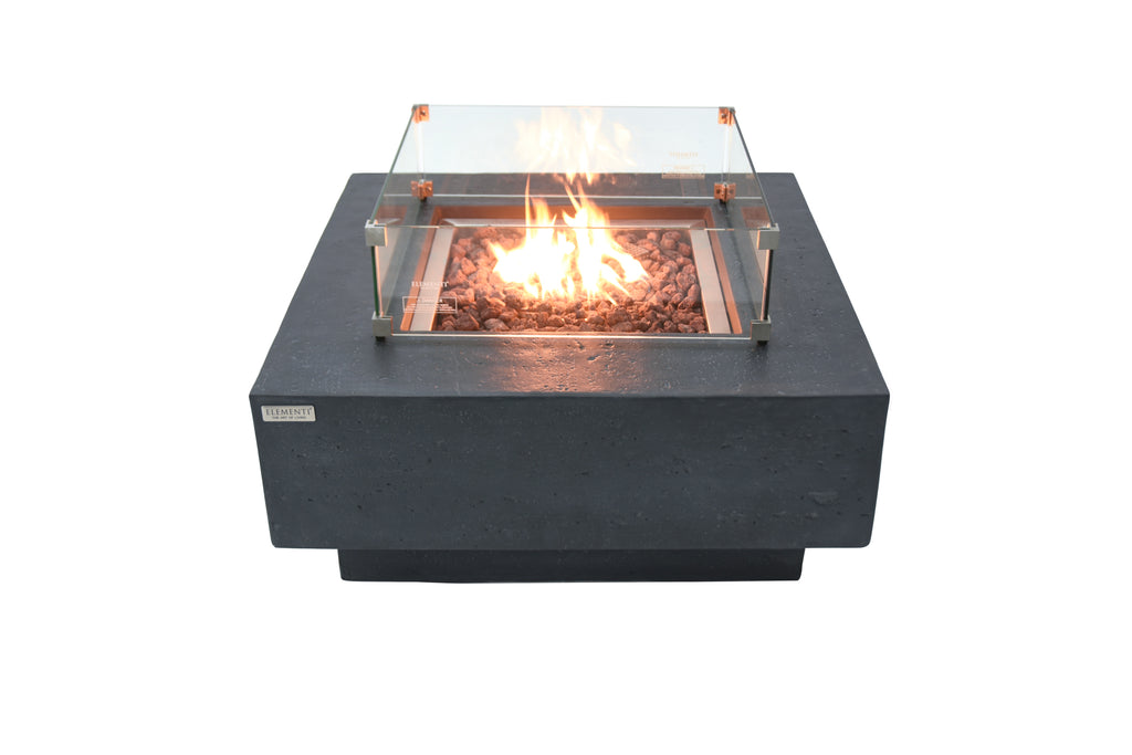 Elementi - Manhattan Fire Table - Dark Gray - Natural Gas