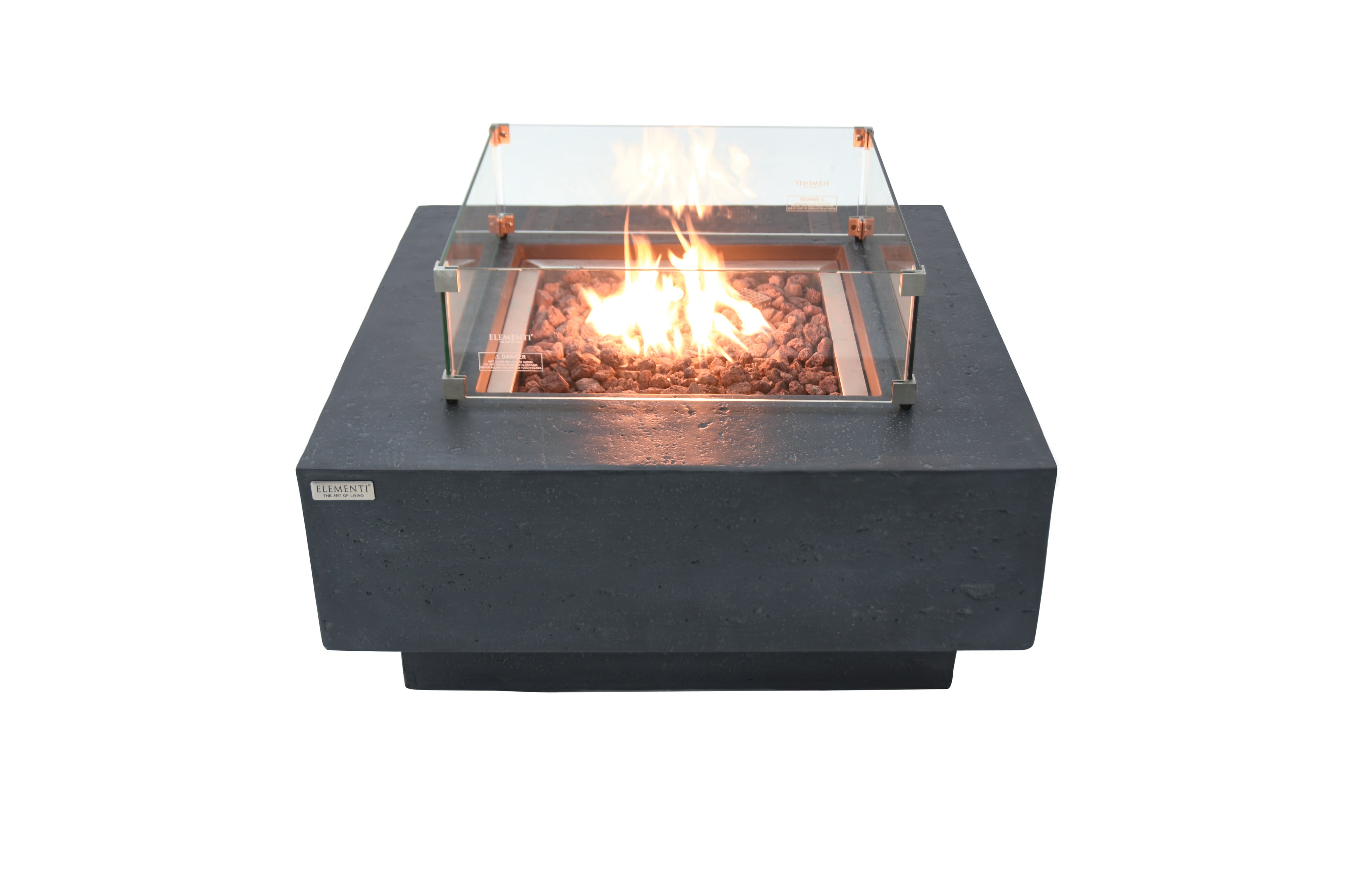 Elementi - Manhattan Fire Table - Dark Gray - Natural Gas