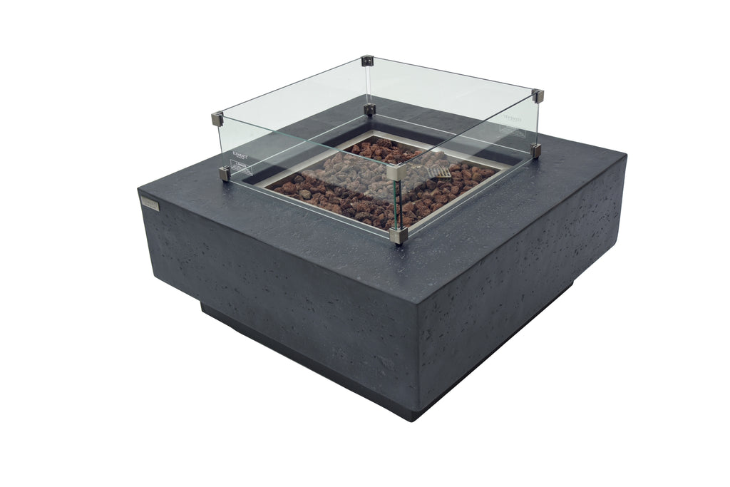 Elementi - Manhattan Fire Table - Dark Gray - Natural Gas