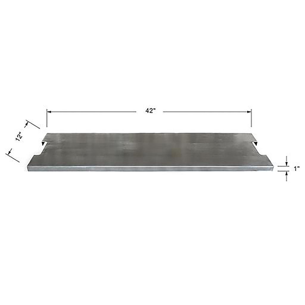 Elementi - Couvercle en acier inoxydable - Rectangulaire 42" x 12" (ONF01-442D) 