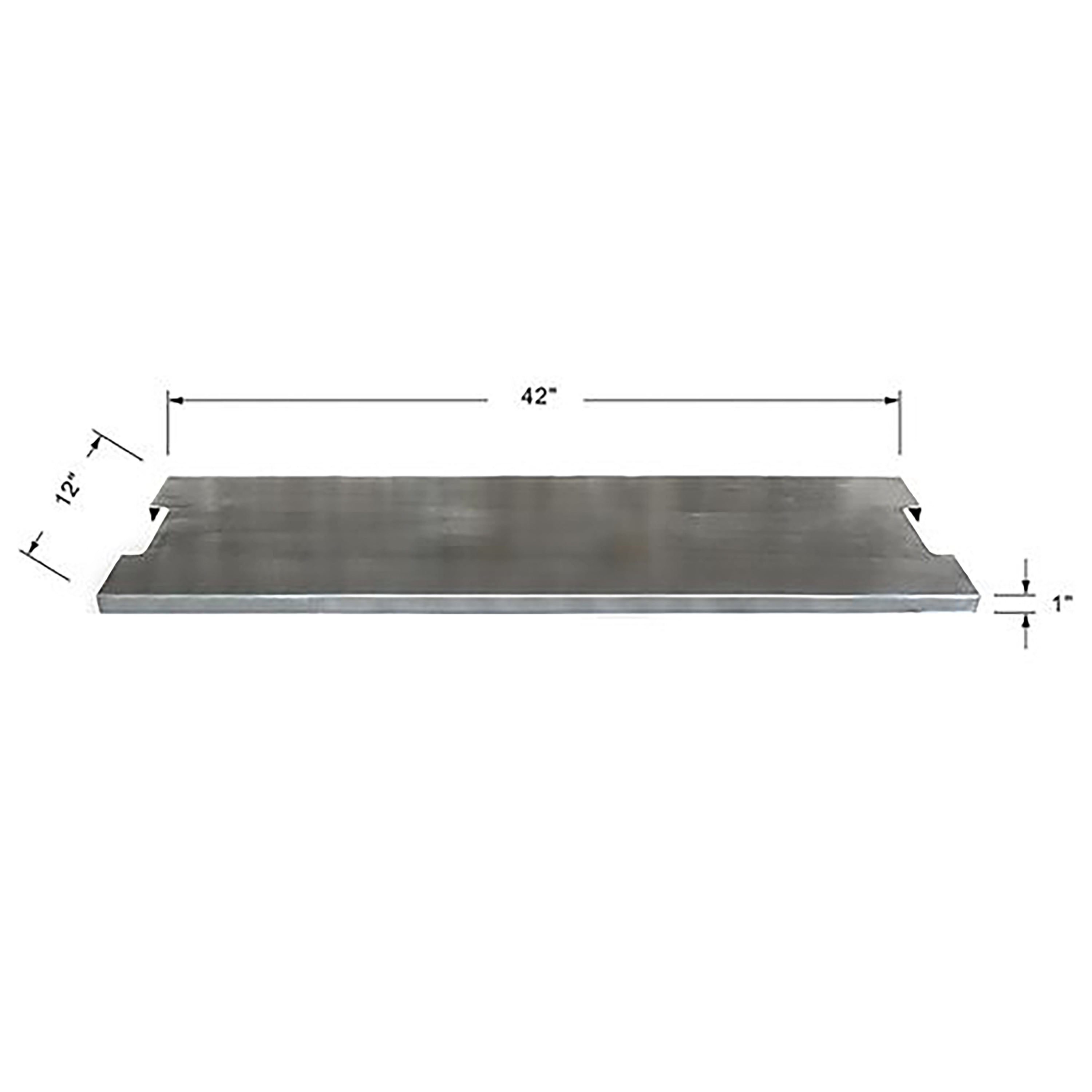 Elementi - Couvercle en acier inoxydable - Rectangulaire 42" x 12" (ONF01-442D) 