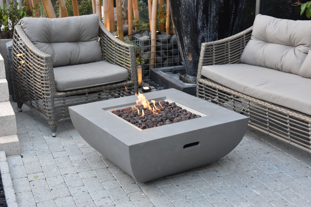 Modeno - Westport Fire Table - Light Gray - Natural Gas