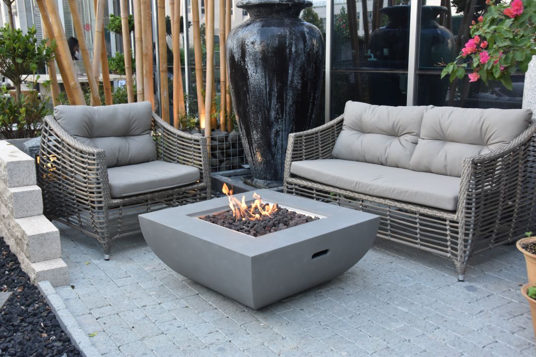 Modeno - Westport Fire Table - Light Gray - Natural Gas