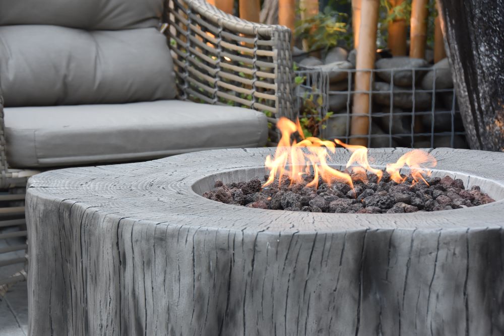 Elementi - Manchester Fire Table - Classic Gray - Natural Gas
