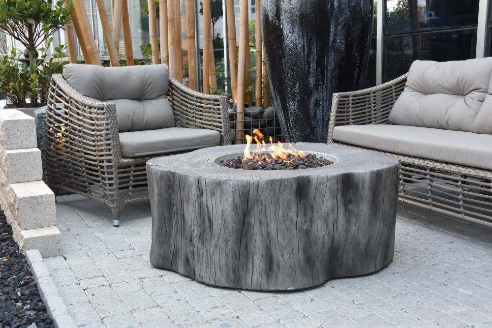 Elementi - Manchester Fire Table - Classic Gray - Natural Gas