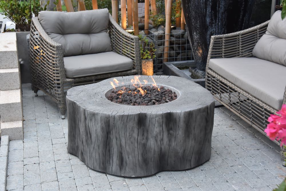 Elementi - Manchester Fire Table - Classic Gray - Natural Gas