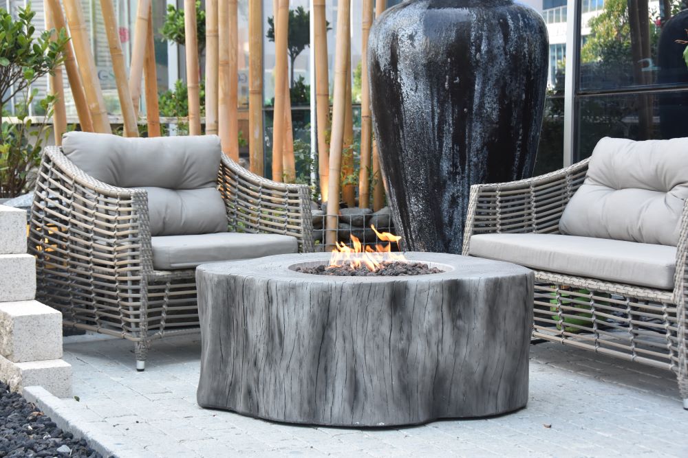 Elementi - Manchester Fire Table - Classic Gray - Natural Gas