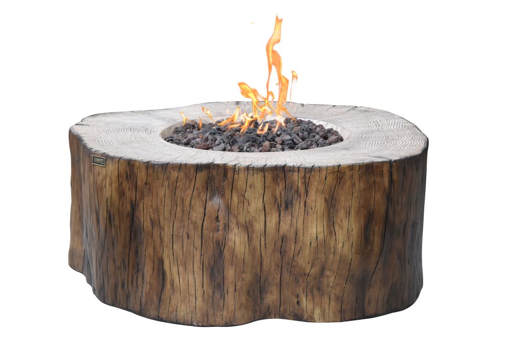 Elementi - Manchester Fire Table - Redwood - Liquid Propane