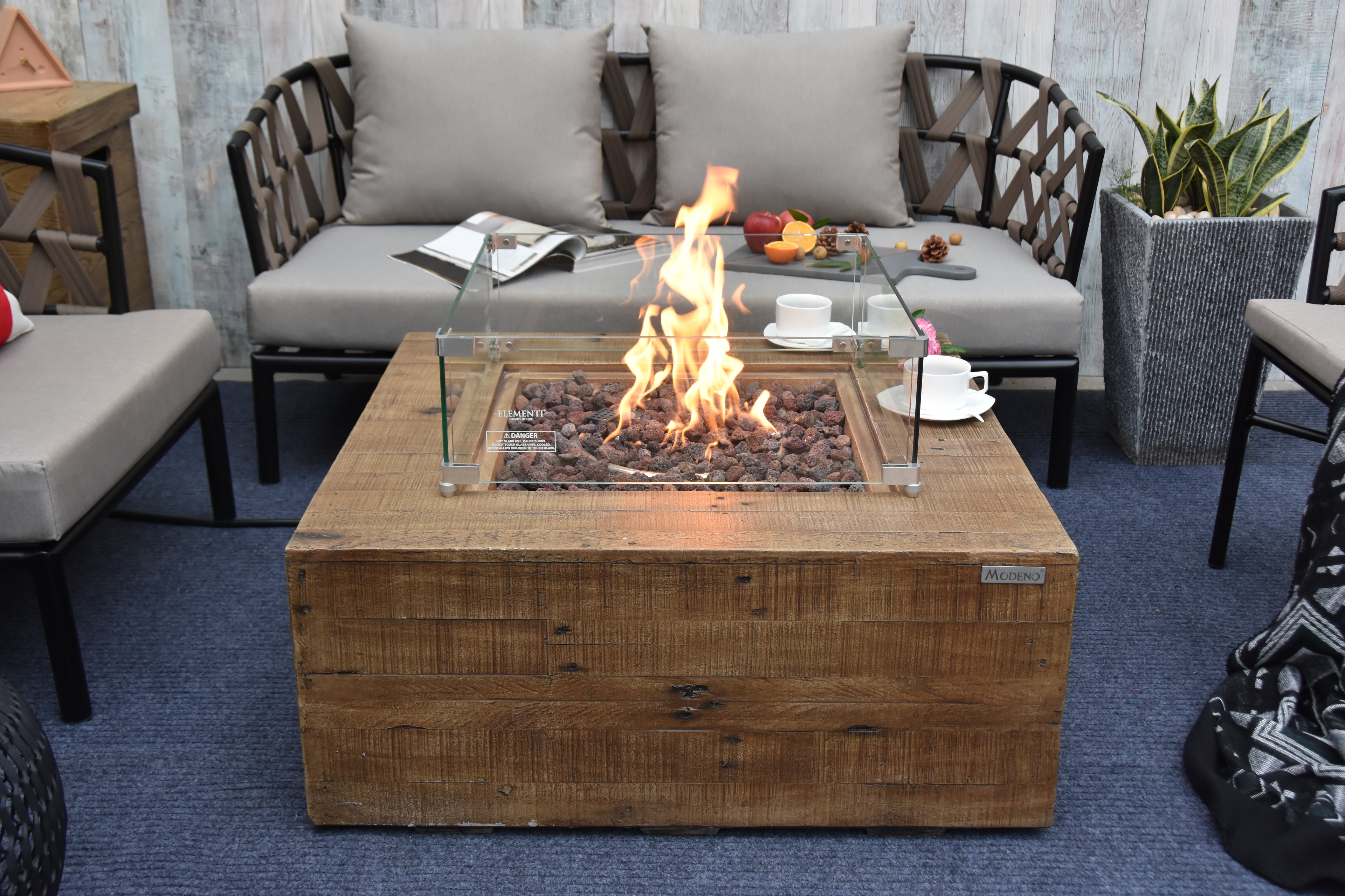 Modeno - Wilton Fire Table Redwood - Natural Gas